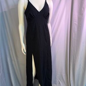 Afends Black Pinstripe Dress
